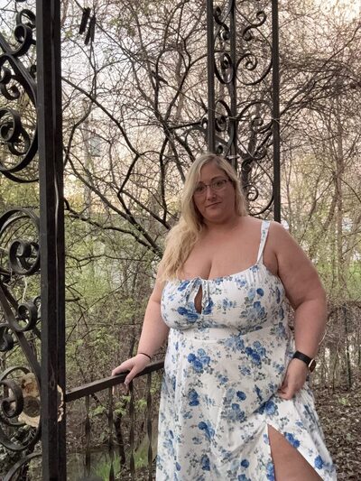Sexy Lexy Morgan — floral sundress park gate portrait